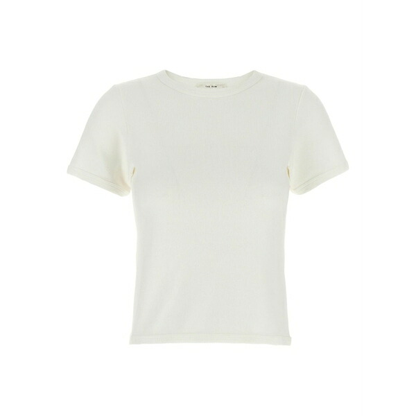 ザロウ レディース ティーシャツ トップス Torya ribbed crew-neck t-shirt White
