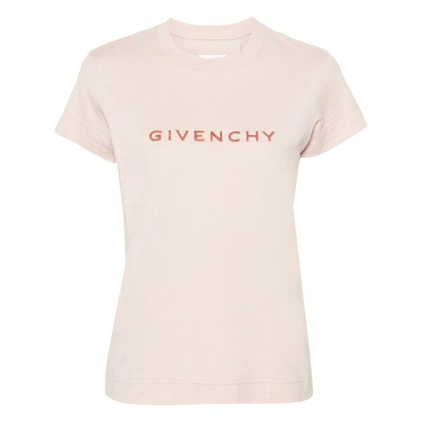 ジバンシー レディース ティーシャツ トップス Flocked-logo t-shirt Pink