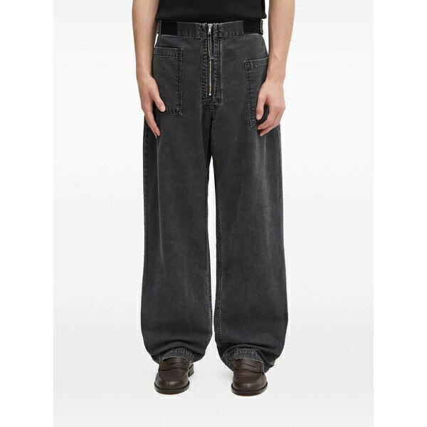 アリーズ メンズ ジーンズズボン下 ボトムス Zip-fastening jeans Black