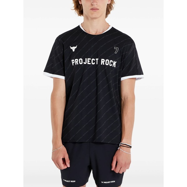 アンダーアーマー メンズ Tシャツ トップス Project rock rugby t-shirt Black｜asty
