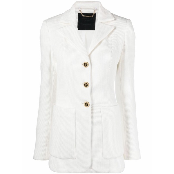 フィリップ飾り気の無い レディース 上衣＆上衣 アウター Single-breasted cotton blazer White