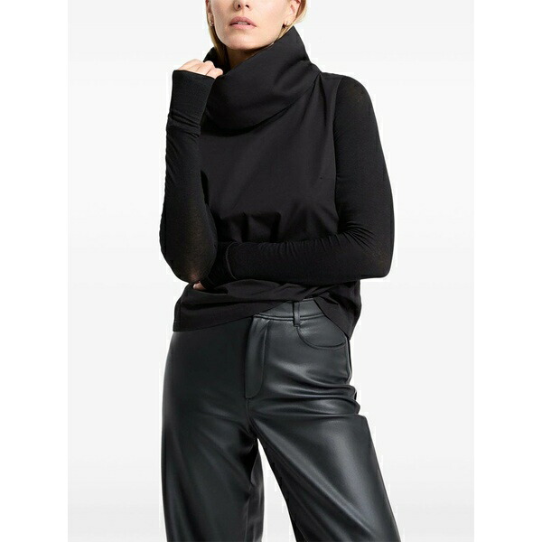 マルセラ レディース シャツ トップス Atlantic thumbholes top Black｜asty