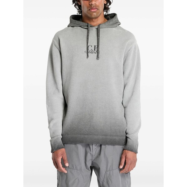 シーピーカンパニー メンズ パーカー・スウェットシャツ アウター Knitted hoodie Grey｜asty
