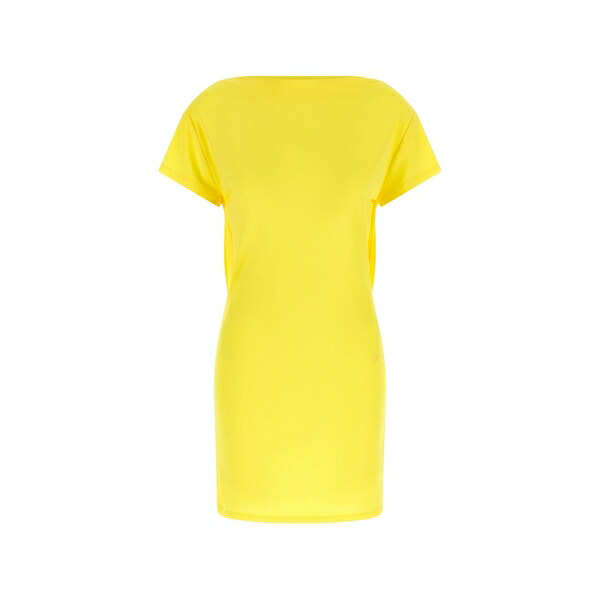 ジャクエムス レディース ワンピース トップス The mistral draped-back mini dress Yellow｜asty