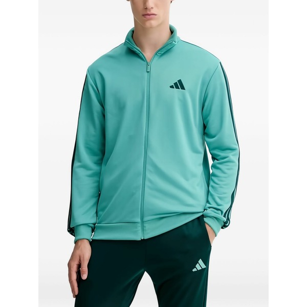 アディダス メンズ 上衣＆上衣 アウター Striped zip jacket  Green