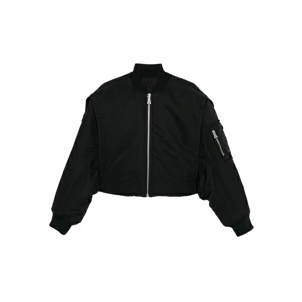 ジャン極点 ゴルチエ レディース 上衣＆上衣 アウター Zip-fastening cropped bomber jacket Black