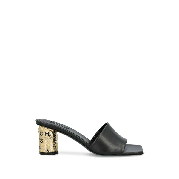 ジバンシー レディース サンダル シューズ Logo-embossed leather sandals Black|asty
