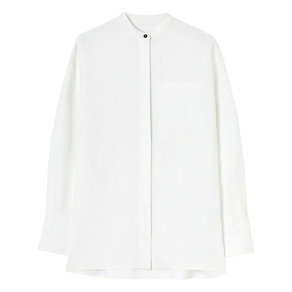 ジル・サンダー レディース シャツ トップス Drop-shoulder linen shirt White｜asty 102,900円