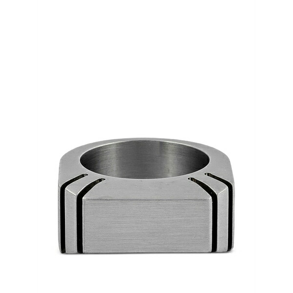 リックオウエンス メンズ 輪っか 付属物 Cut beveled ring Silver