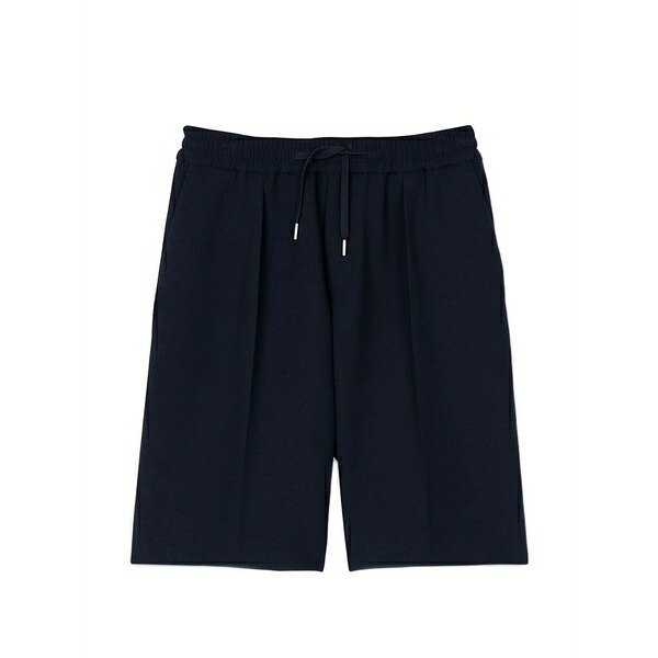 サンドロ メンズ カジュアルパンツ ボトムス Drawstring pleated bermuda shorts Blue｜asty