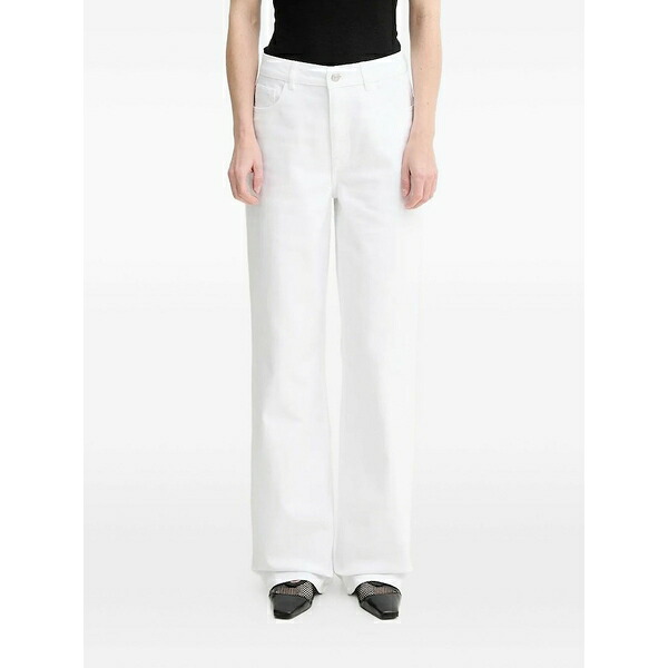 ゲタス レディース ジーンズズボン下 ボトムス Logo-patch jeans White