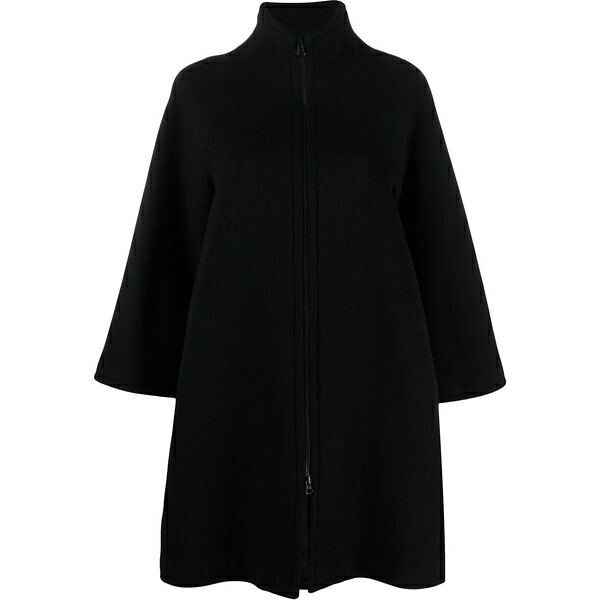 ジャンルカ・カパンノロ レディース コート アウター Zipped high-neck felted coat Black|asty