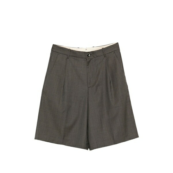 野球クラブ はたご屋 ザ 昼まえ メンズ 心地好いズボン下 ボトムス Odell pleated shorts Grey