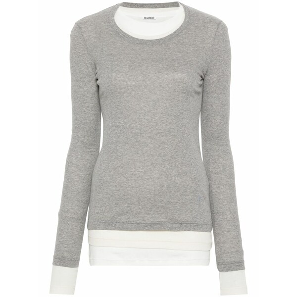 ジル・サンダー レディース ティーシャツ トップス Cotton ribbed t-shirt (set of three) Neutrals