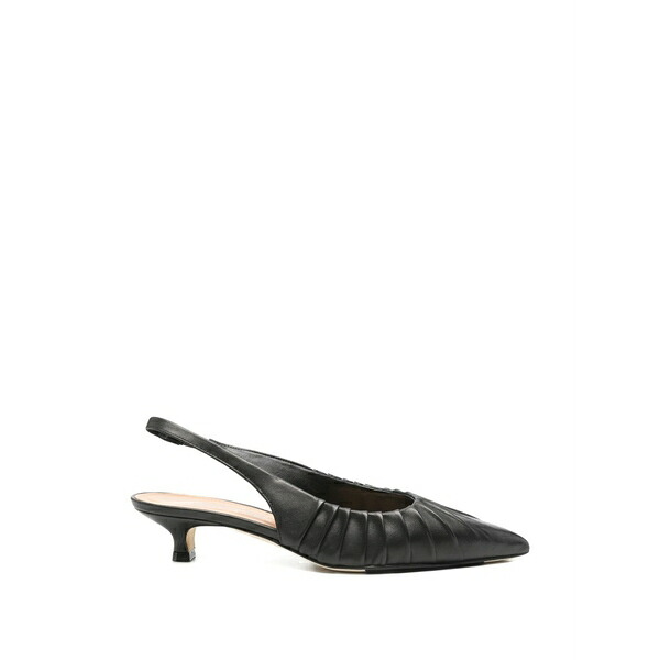 ジュリーディー レディース パンプス シューズ Leather ruched pumps Black