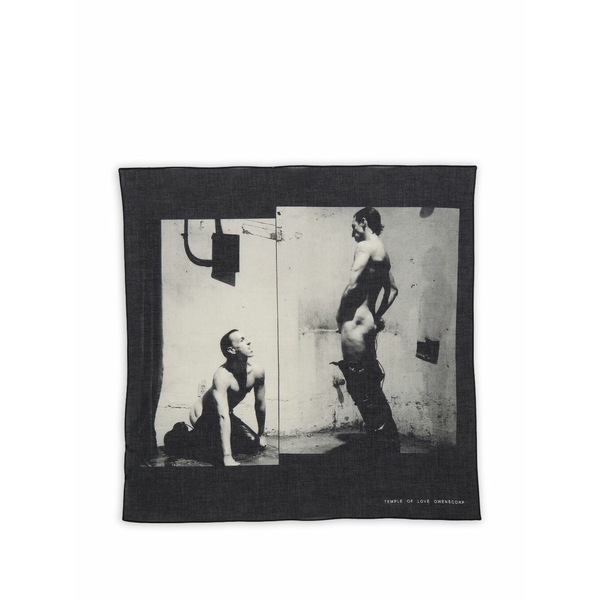 リックオウエンス メンズ 消音装置・袈裟・えり巻き 添え物 Graphic-detail scarf Black