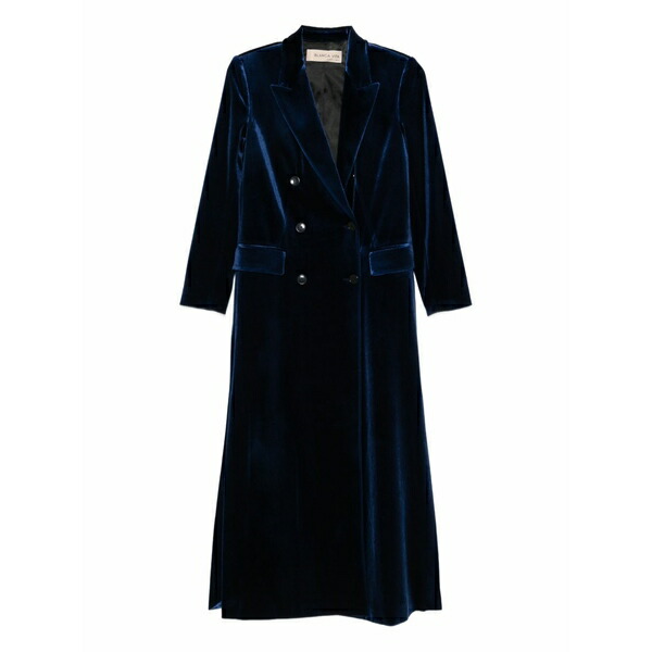 ブランカ ヴィータ レディース 厚地の外套 アウター Double-breasted coat Blue