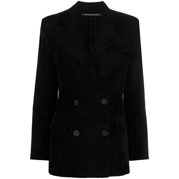 アントニーノ・ヴァレンティ レディース 上衣＆上衣 アウター Notched-lapel double-breasted blazer Black