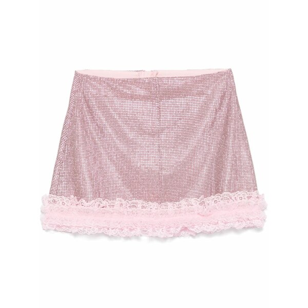 セルフ・ポートレイト レディース スカート ボトムス Crystal-embellished mini skirt Pink