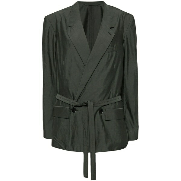 ルメール レディース 上衣＆上衣 アウター Double-breasted belted blazer Grey