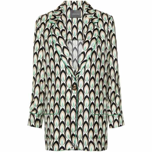 ロレーナアントニアッツィ レディース 上衣＆上衣 アウター Graphic-print silk blazer Green
