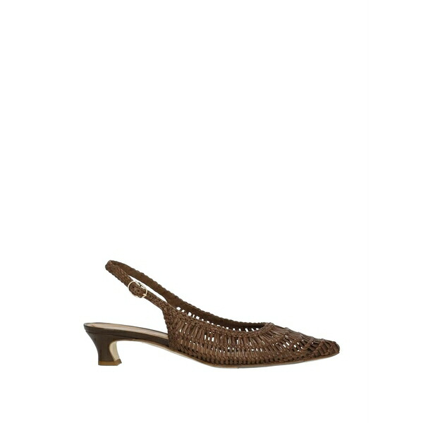 ジュリーディー レディース パンプス シューズ Woven slingback pumps Brown
