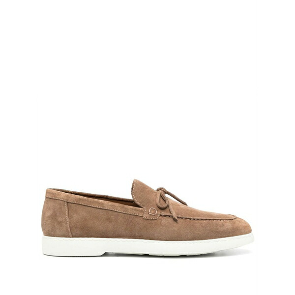 ドンカルズ メンズ スリッポン・ローファー シューズ Lace-detailing suede loafers Brown｜asty