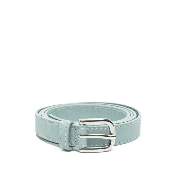 イレブンティ レディース 三尺帯 付属物 Leather metal-buckle belt Blue