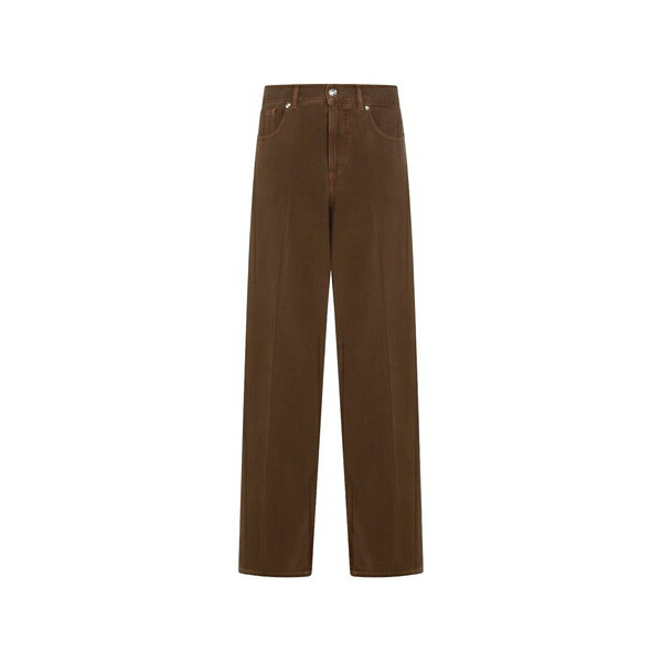 野球クラブ はたご屋 ザ 昼まえ レディース ジーンズズボン下 ボトムス Pocket straight jeans Brown