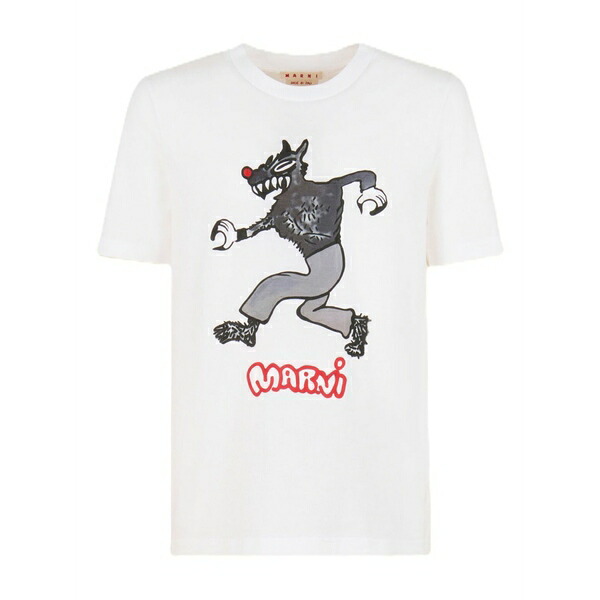 マルニ メンズ ティーシャツ トップス Graphic-print t-shirt White メンズファッション-トップス