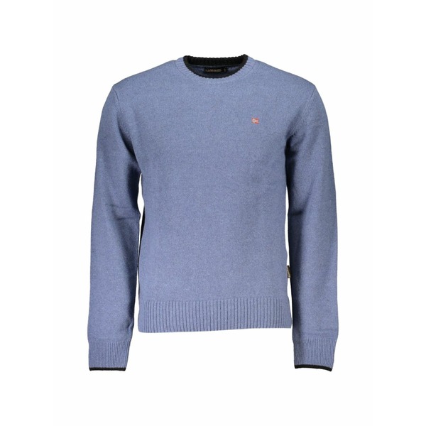 ナパピリ メンズ ニット\u0026セーター アウター Logo-patch crew-neck sweater Blue