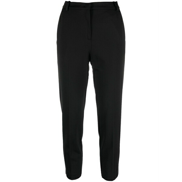 ピンコ レディース カジュアルパンツ ボトムス Concealed-fastening tapered trousers Black｜asty