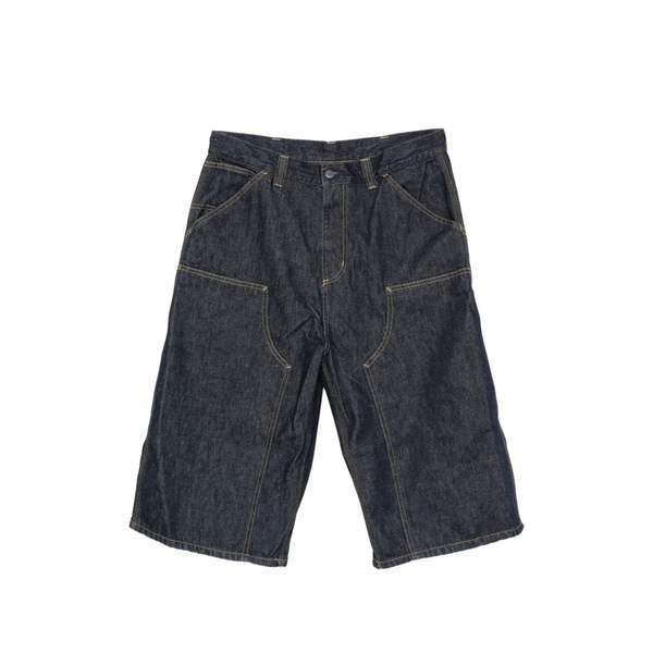 カーハート メンズ カジュアルパンツ ボトムス Double-knee long denim shorts Blue|asty