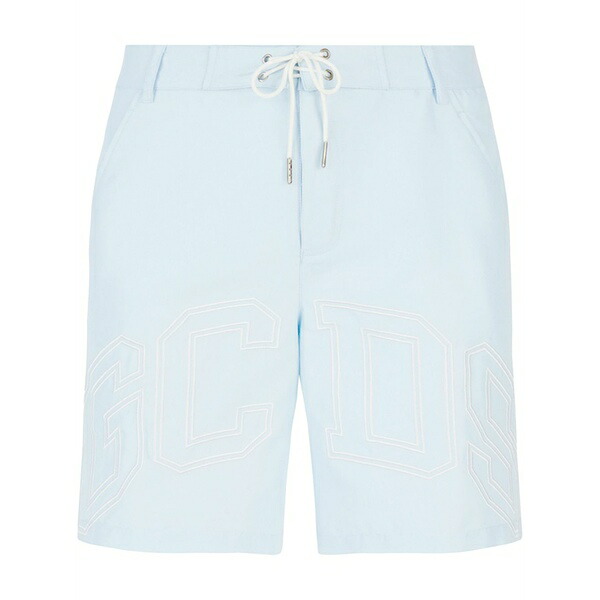 ジーシーディーエス メンズ カジュアルパンツ ボトムス Logo-print swim shorts Blue｜asty