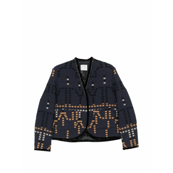 フォルテ フォルテ レディース ジャケット＆ブルゾン アウター Long-sleeve buttoned jacket Blue｜asty 136,400円