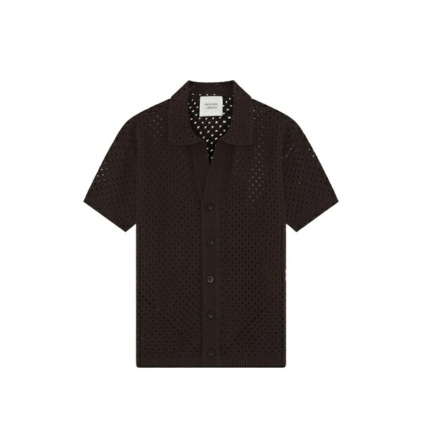 フレスコボールカリオカ メンズ シャツ トップス Pinto crochet shirt Brown|asty