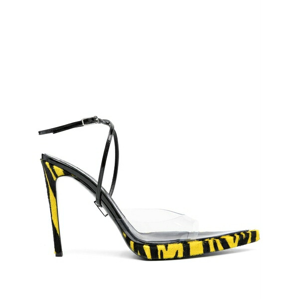 ジーシーディーエス レディース パンプス シューズ Zebra rider 125mm transparent-design sandals Black｜asty