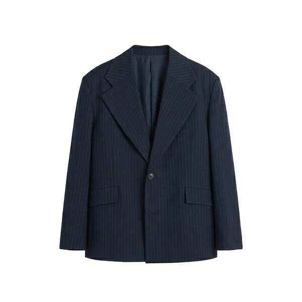 エスエフアール メンズ ジャケット＆ブルゾン アウター Bernard pinstripe blazer Blue｜asty