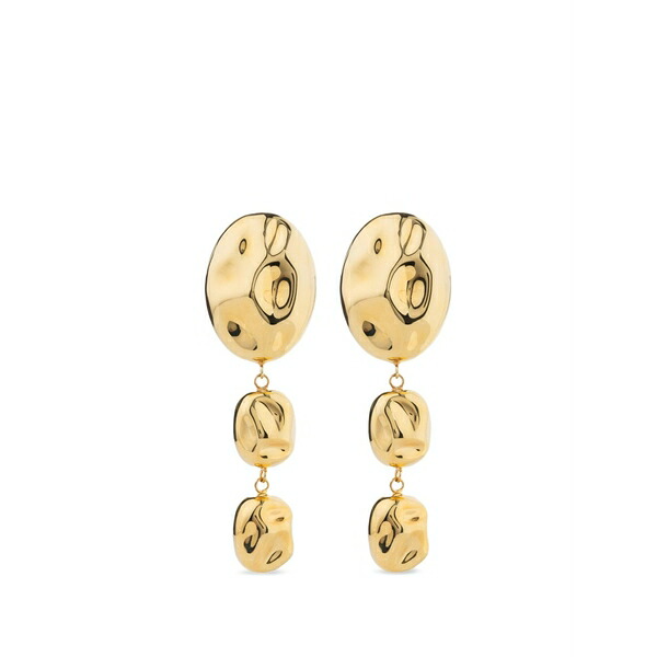 フェデリカ・トシ レディース ピアス&イヤリング アクセサリー Hammered-effect drop earrings Gold|asty