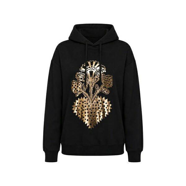 シンシアローレイ レディース パーカー・スウェットシャツ アウター Heart of gold hoodie Black|asty