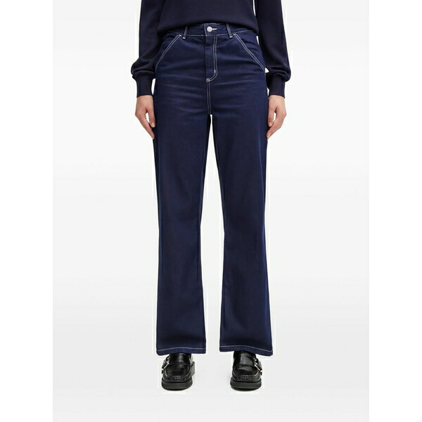 カーハート レディース デニムパンツ ボトムス Simple contrast-stitch jeans Blue｜asty