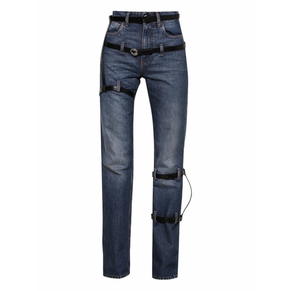 コペルニ レディース デニムパンツ ボトムス Multi-belt five-pocket jeans Blue|asty