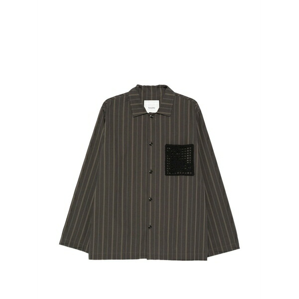 ナヌーシュカ メンズ シャツ トップス Jelmer striped shirt Black|asty