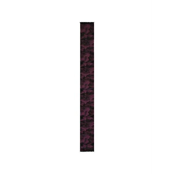 ゼニア メンズ マフラー・ストール・スカーフ アクセサリー Abstract-print frayed scarf Purple｜asty