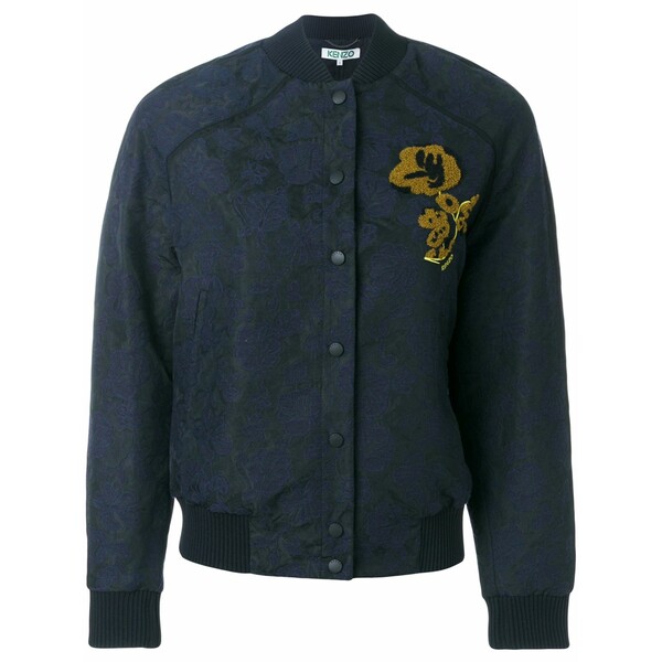 ケンゾー レディース ジャケット＆ブルゾン アウター Floral brocade bomber jacket Blue｜asty