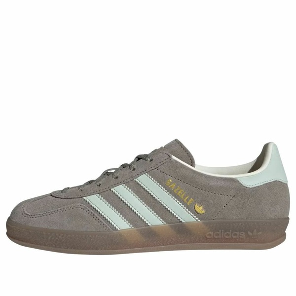 adidas アディダス レディース スニーカー  【(WMNS) adidas Gazelle Indoor ilver Pebble Linen Green Gum JR2430】  サイズ US_6.5(23.5cm)