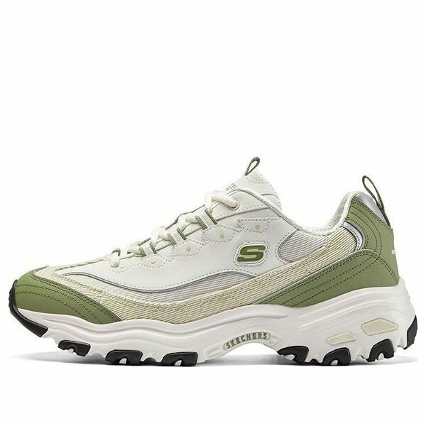 Skechers スケッチャーズ メンズ スニーカー 【Skechers D'Lites Varsity Spirit Sneaker 'White Beige Green' 894282-WMLT】 サイズ US_6.5(24.5cm)|asty