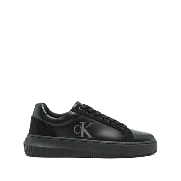 カルバンクライン レディース スニーカー シューズ Debossed-logo sneakers Black｜asty
