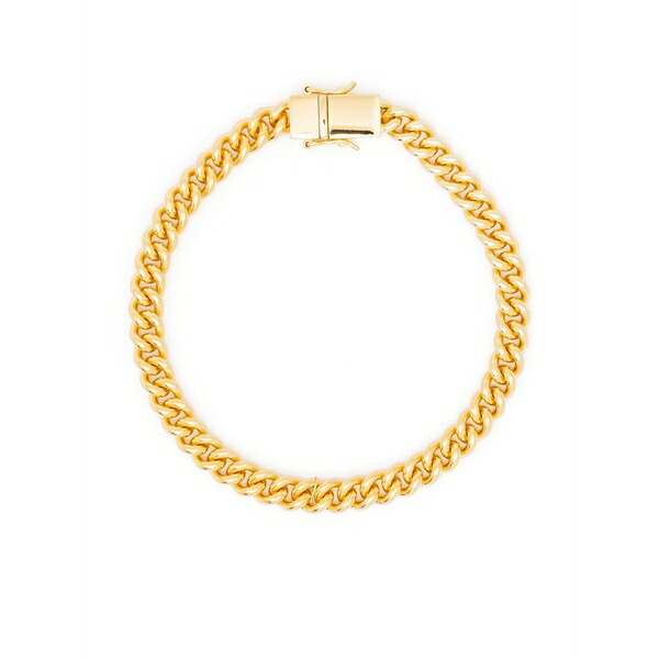 トム木材 メンズ ブレスレット・バングル・アンクレット 添え物 Rounded curb thick chain bracelet Gold