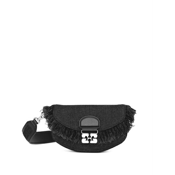 ガニー レディース ショルダーバッグ バッグ Denim crossbody bag Black｜asty